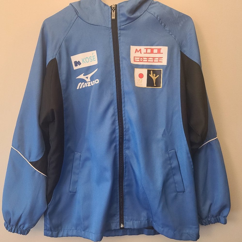 Mizuno Men's Japanese Olympic Team JSF Figure Skater Jacket Blue Size M